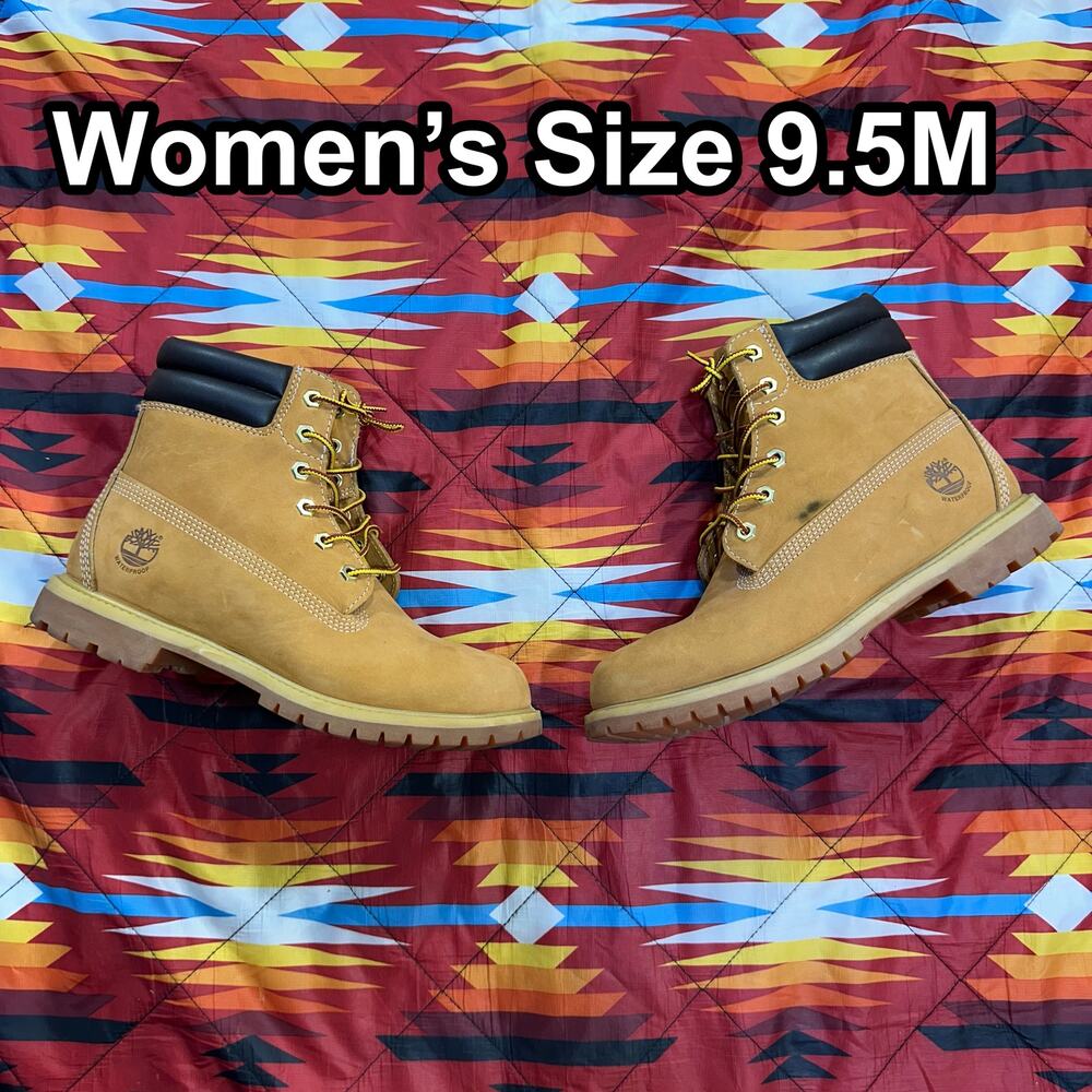 Timberland Waterproof Boots Women’s Size 9.5 M Wheat Nubuck Leather 6”